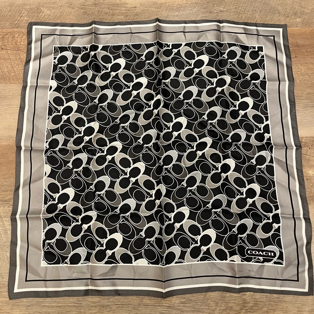 COACH Signature Silk Scarf